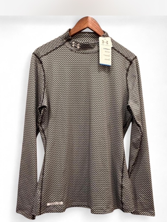 Under Armour Tops - NWT Under Armour Black & White Star Coldgear Mock Neck Long Sleeve Top | Size XL